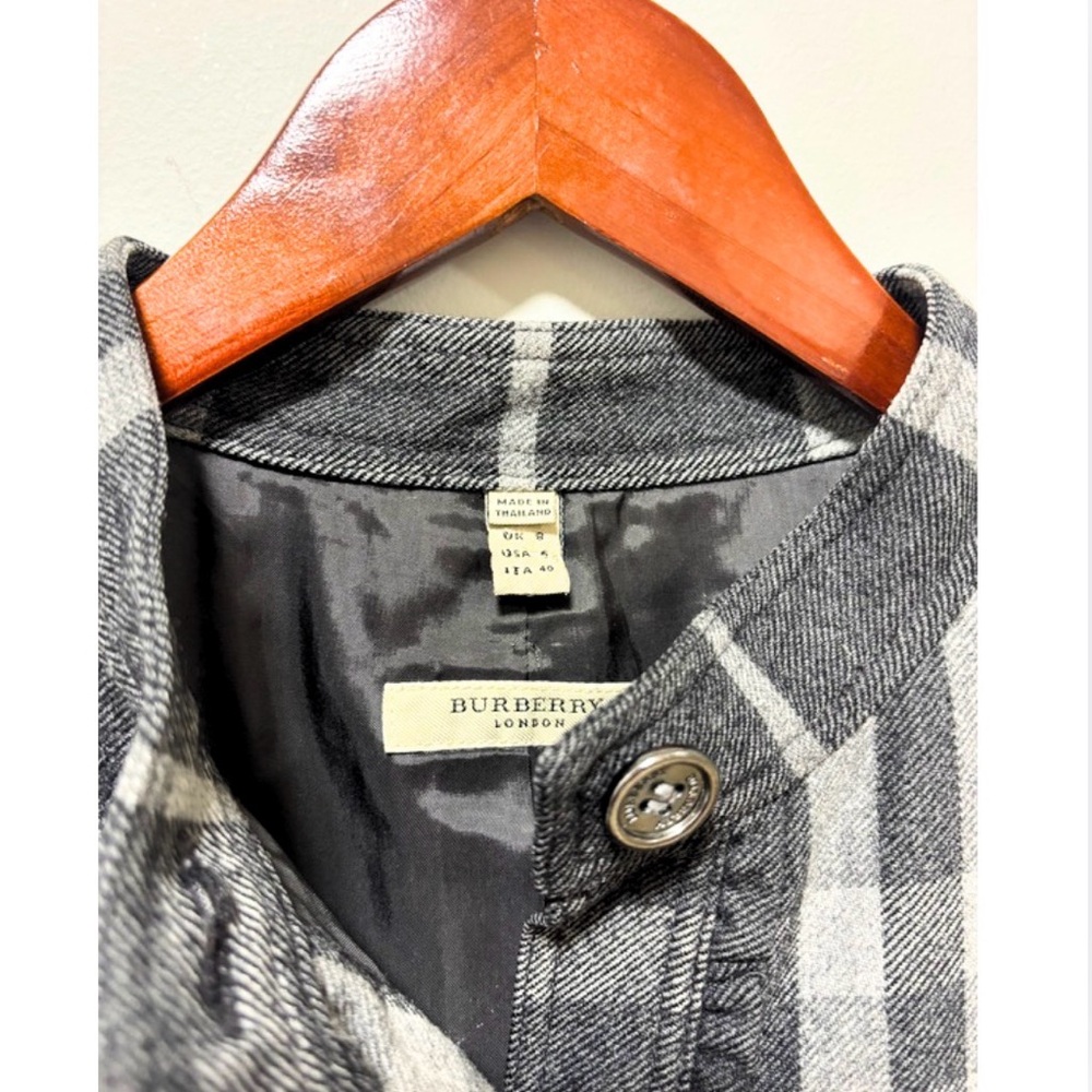 Authentic Burberry Dress ASO Blair Waldorf Gossip Girl RARE Plaid Gray Size 6 - Picture 5 of 11
